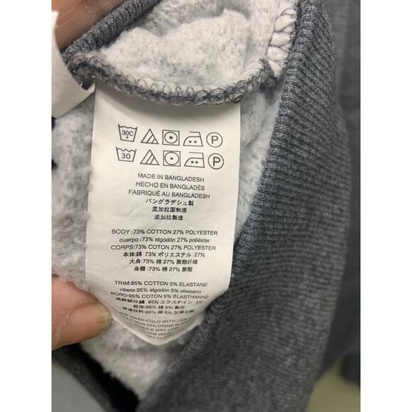 Michael Kors Mens 1/4 Zip Shoulder Spellout Gray Sweatshirt Size L - Picture 6 of 8